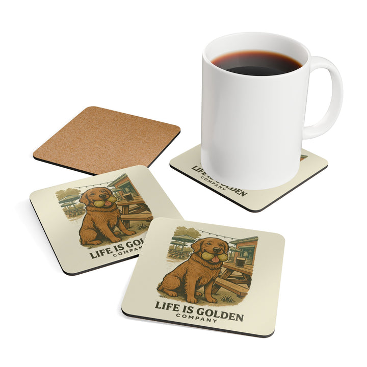 Ball is Life Corkwood Coaster Set