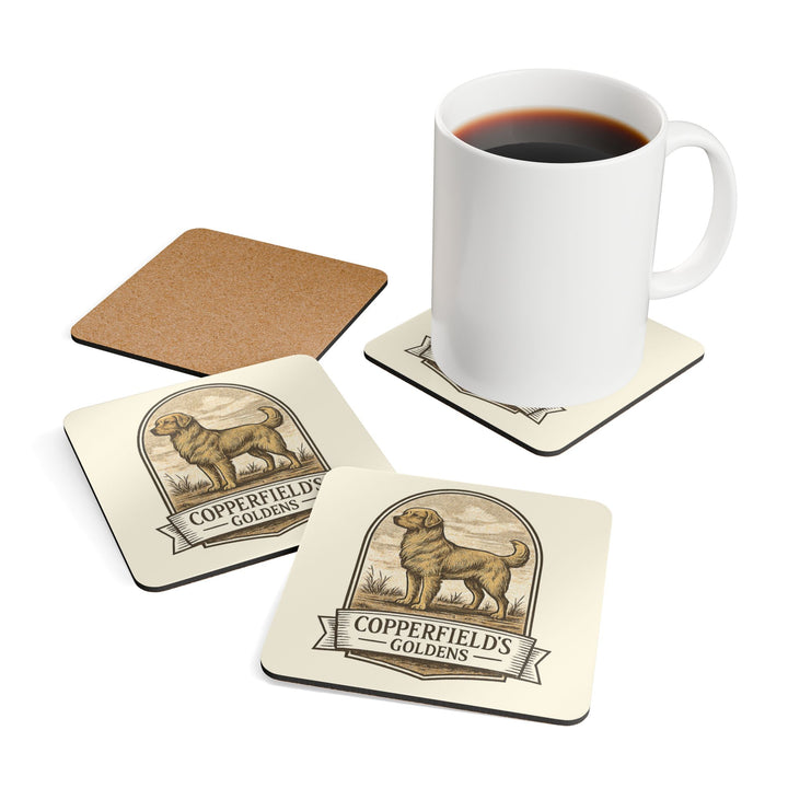 Copperfield's Goldens Corkwood Coaster Set