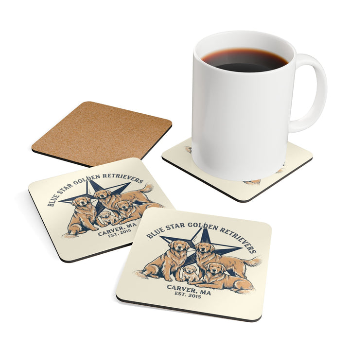 Blue Star Corkwood Coaster Set