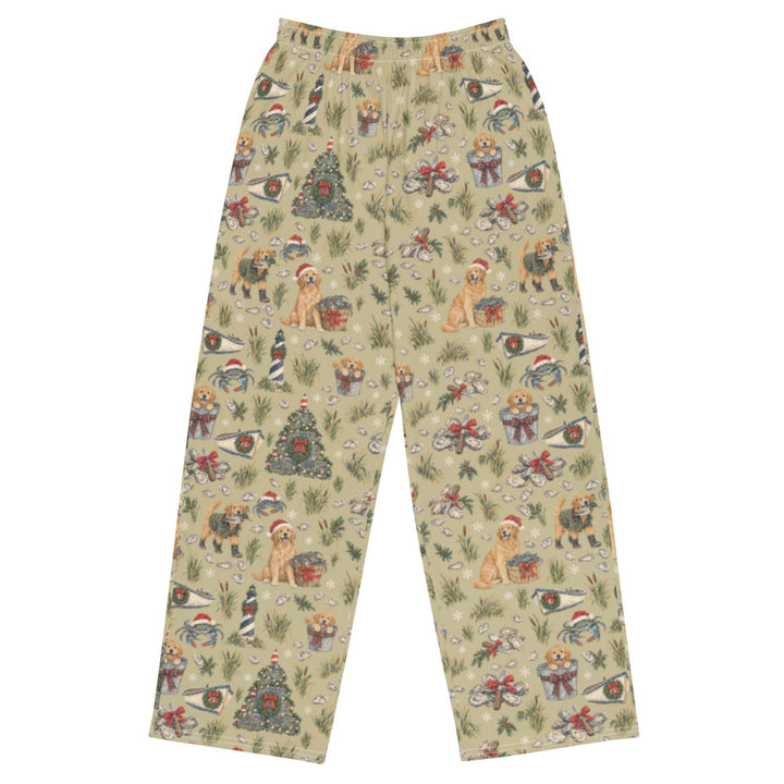 Crab Pot Christmas Wide-Leg Pajama Pants