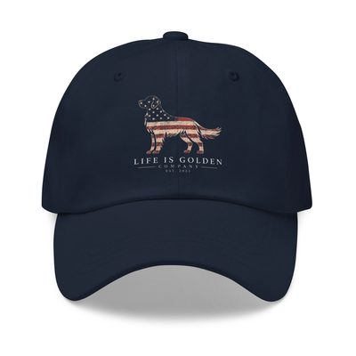 Stars & Stripes Golden Retriever Hat