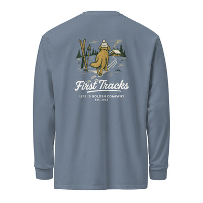 First Tracks - Golden Retriever Edition Garment-Dyed Heavyweight Long Sleeve