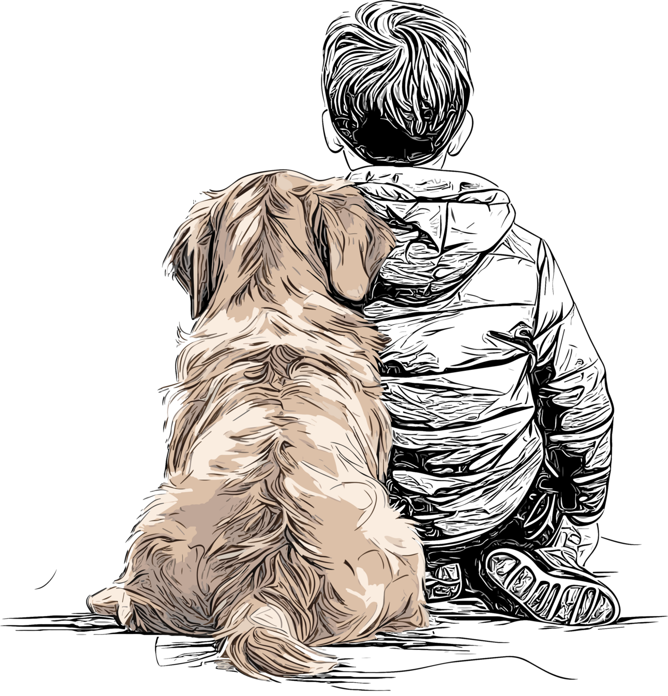 Service dog illustration