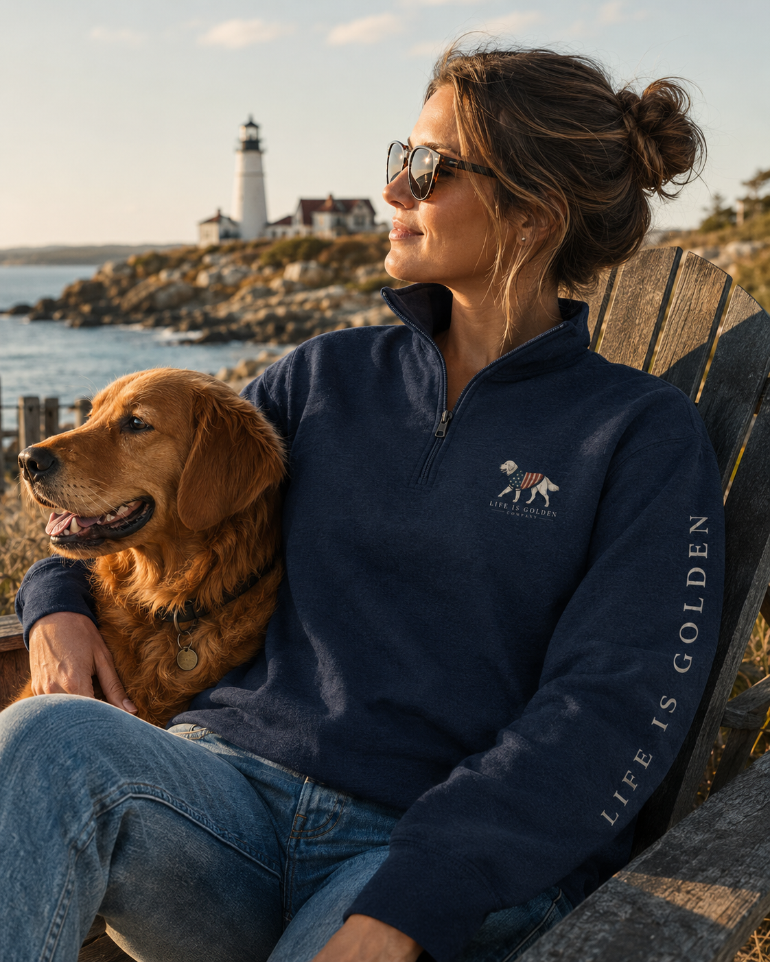 Old Glory Fleece Pullover (Red)