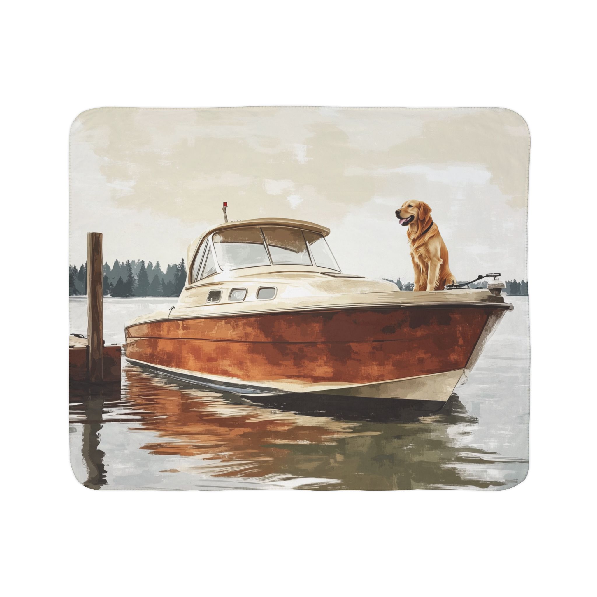 Anchors Away Cozy Fleece Sherpa Blanket
