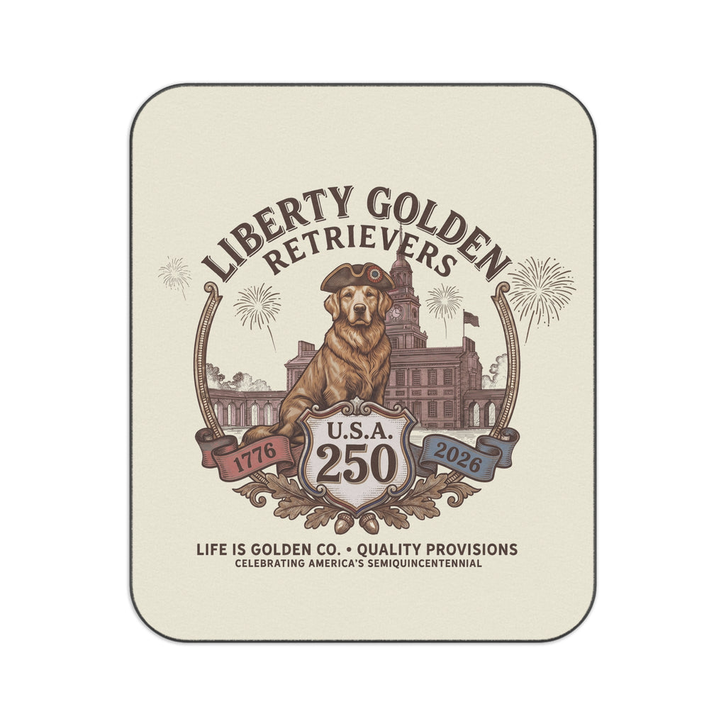 Liberty Goldens Semiquincentennial Picnic Blanket with Water Resistant Backing