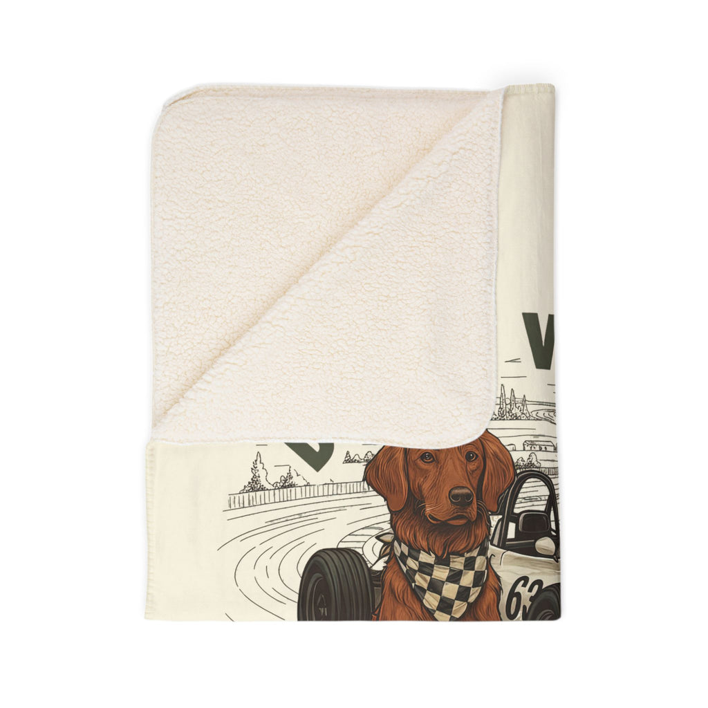 Drive Vintage Cozy Fleece Sherpa Blanket