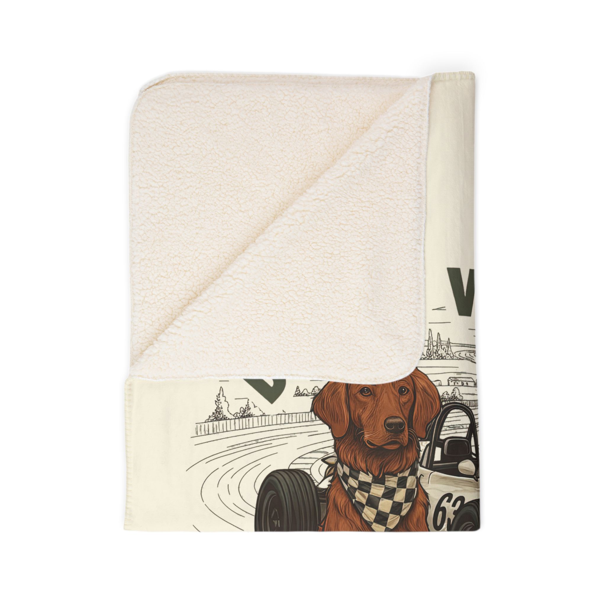 Drive Vintage Cozy Fleece Sherpa Blanket