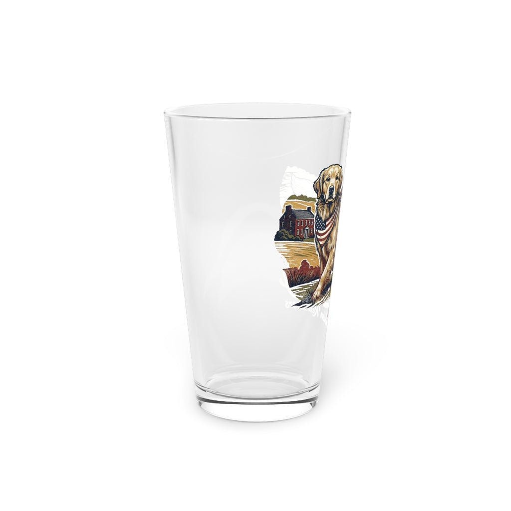 Liberty Golden Retrievers Pint Glass