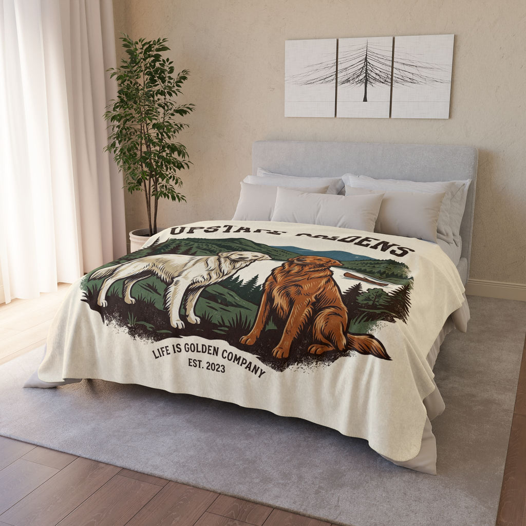 Upstate Goldens Cozy Fleece Sherpa Blanket