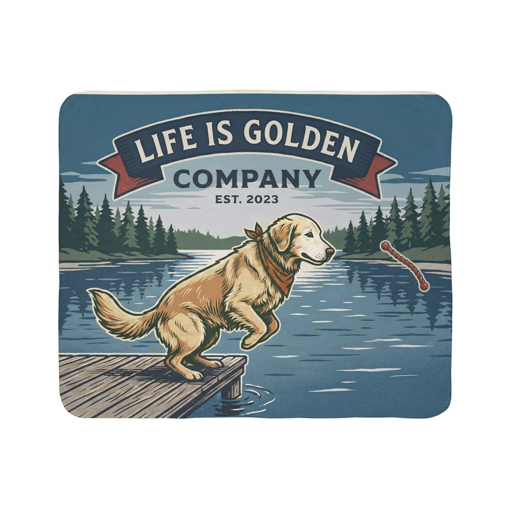 Ready for a Swim Cozy Fleece Sherpa Blanket