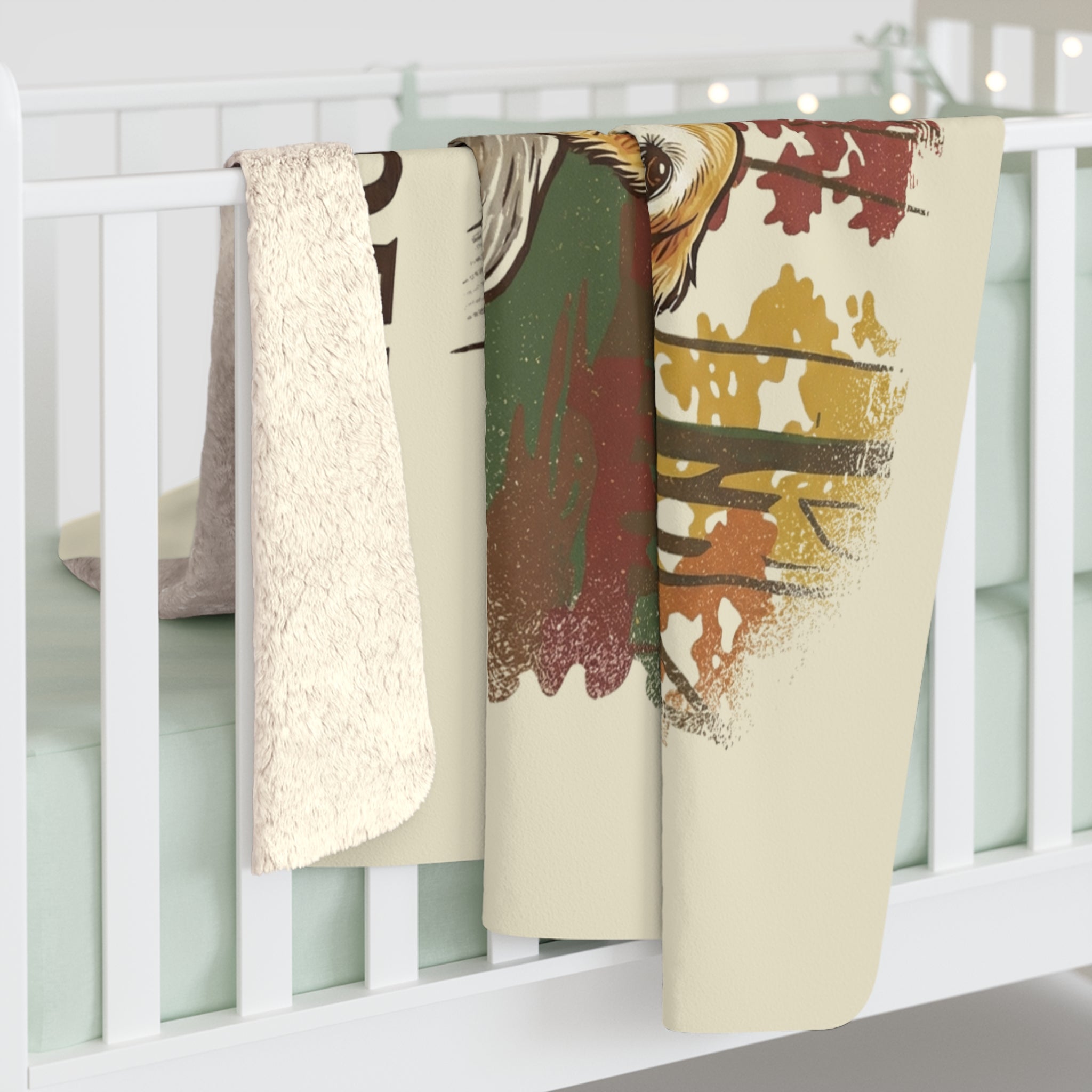 Autumn of a Golden Cozy Sherpa Fleece Blanket