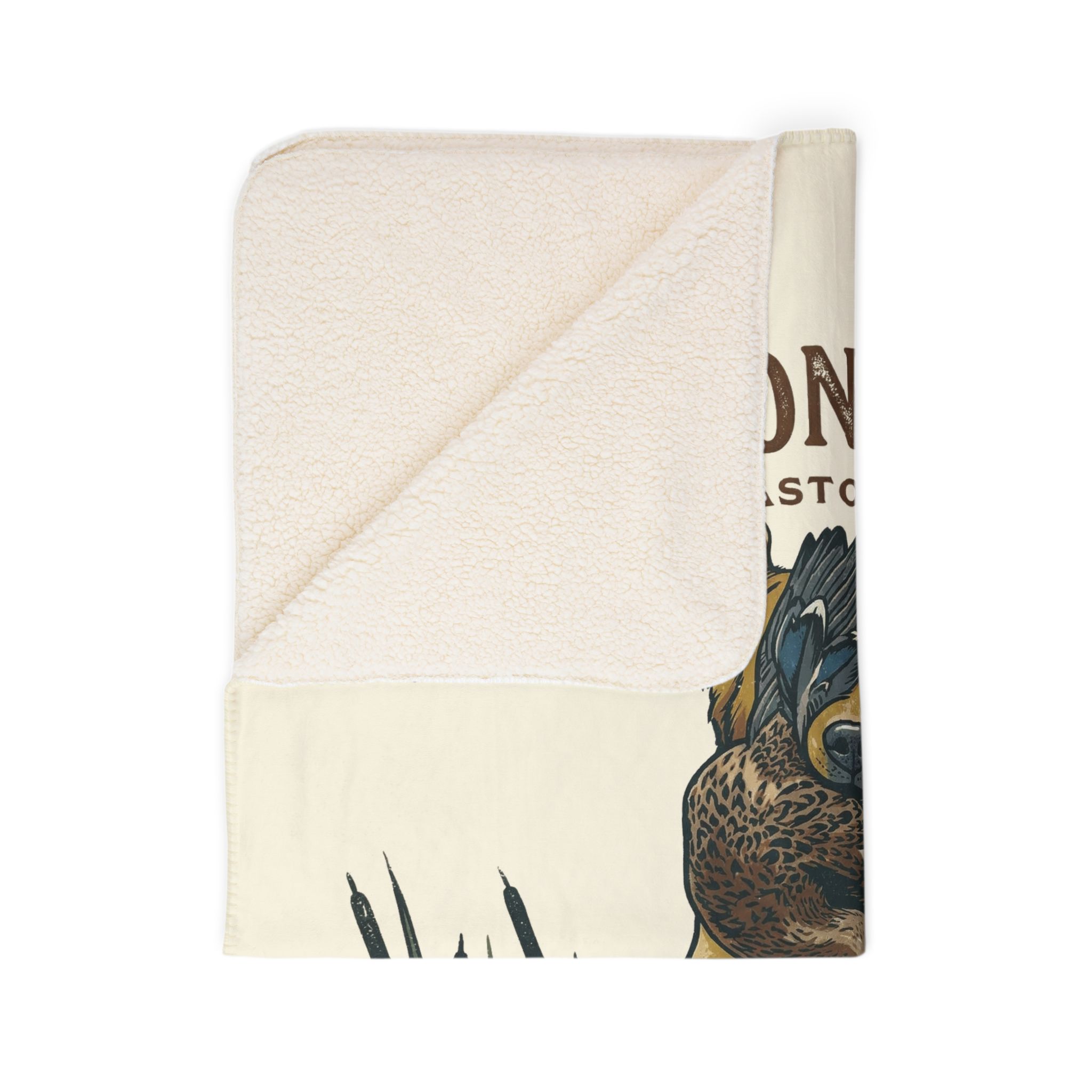 Riverstone Goldens Hunting Cozy Fleece Sherpa Blanket
