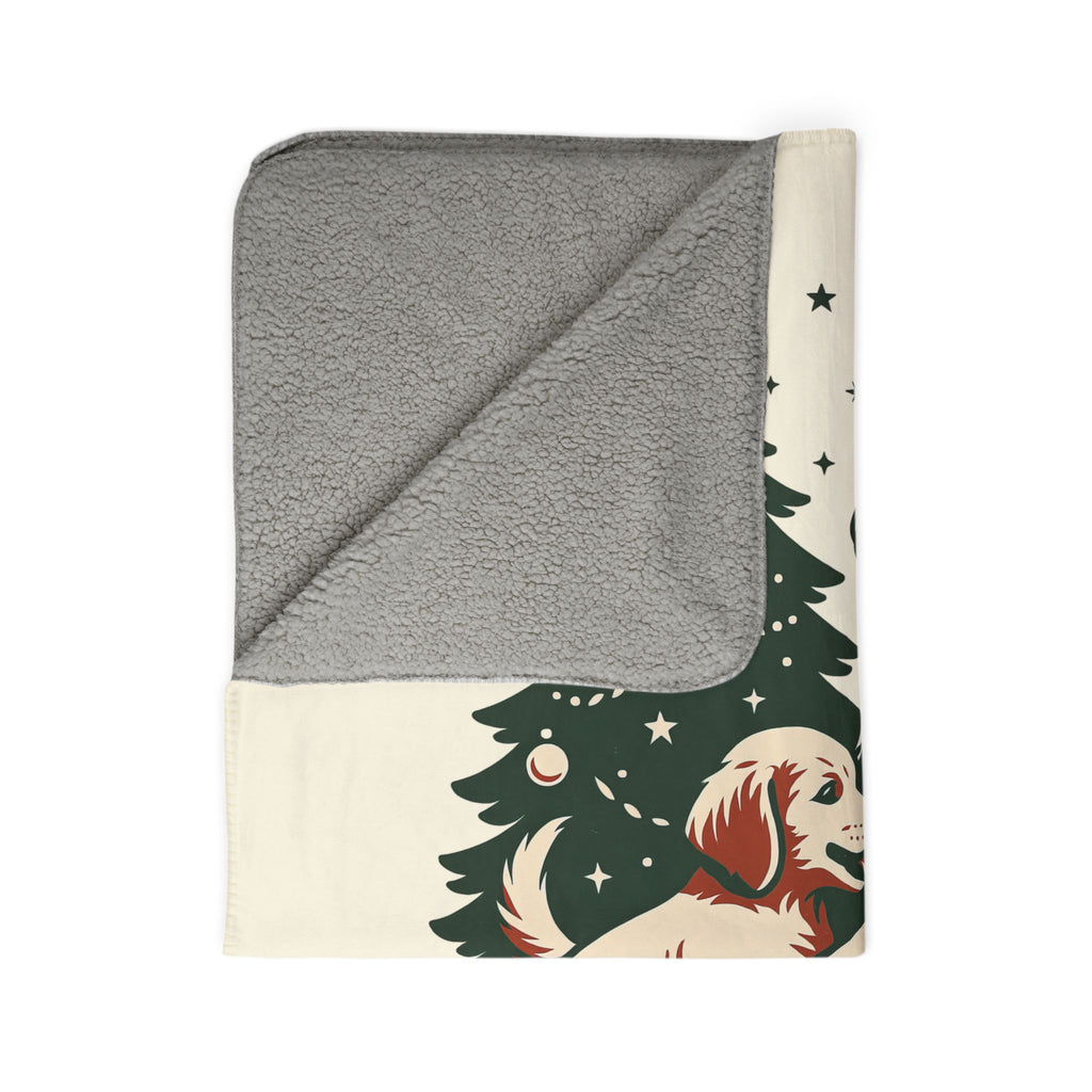 A Very Merry Little Golden Cozy Fleece Sherpa Blanket