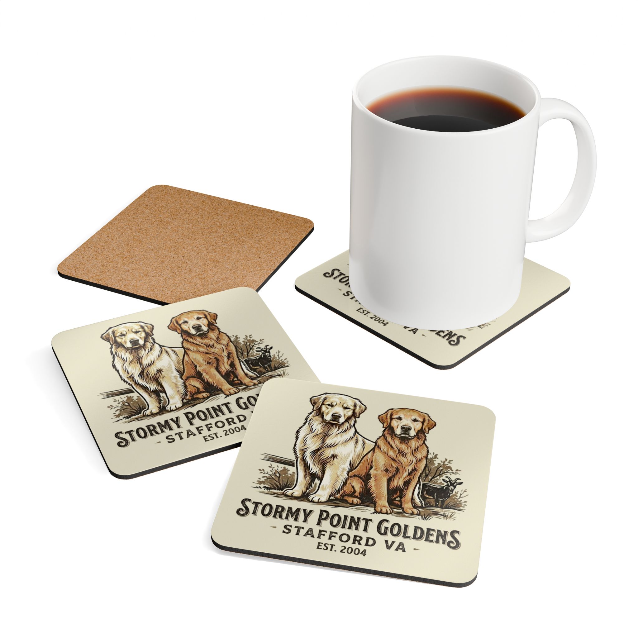 Stormy Point Corkwood Coaster Set