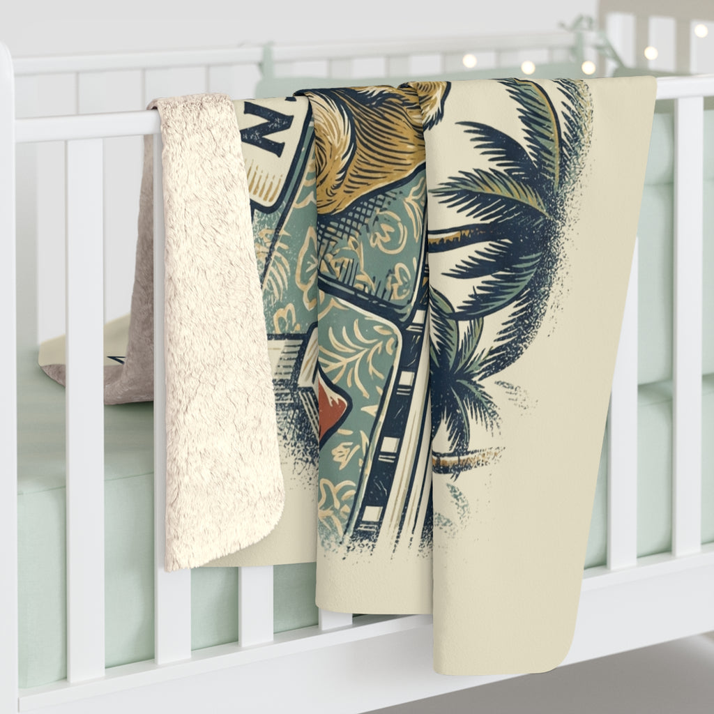 Beachside Comfort Cozy Sherpa Fleece Blanket