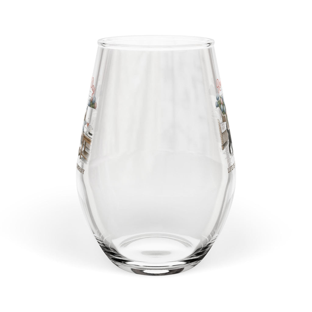 Rosé All Day Wine Glass 11.75 oz Black Schnoodle Edition