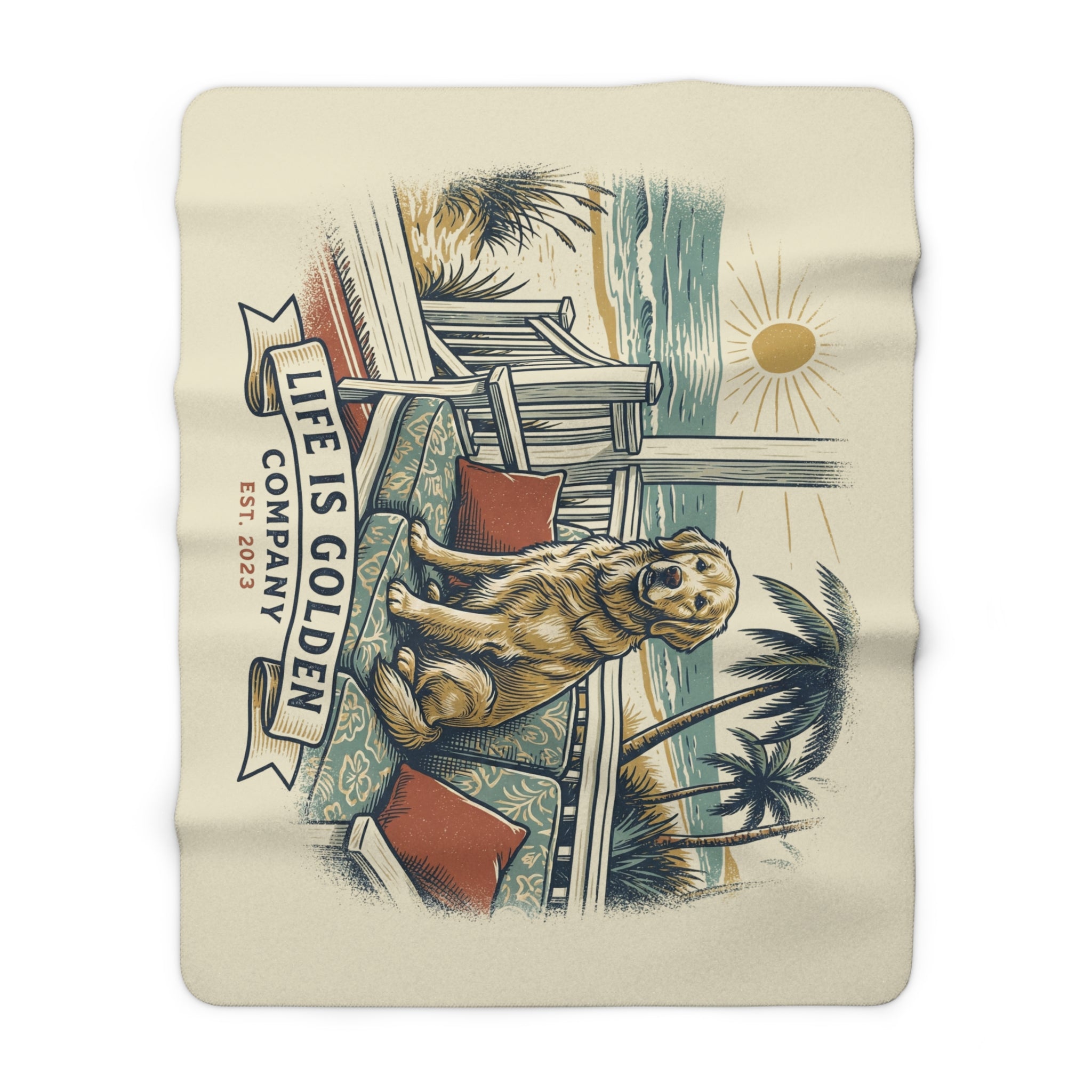 Beachside Comfort Cozy Sherpa Fleece Blanket