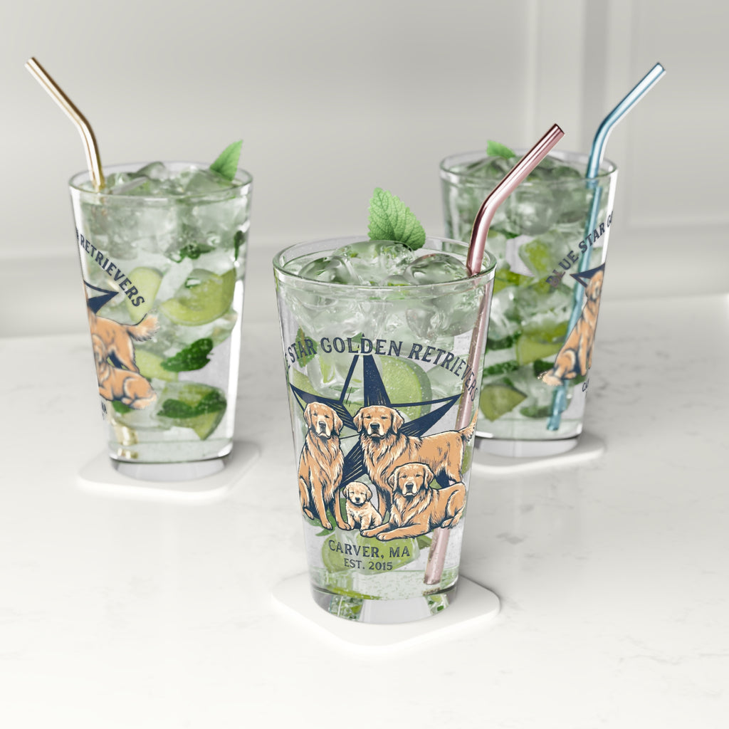 Blue Star Pint Glass