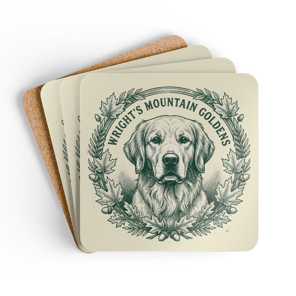 Wright's Mountain Goldens Corkwood Coaster Set
