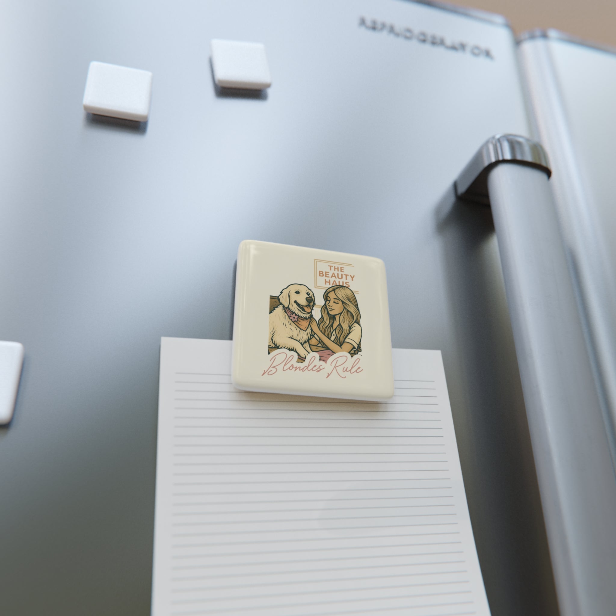 Blondes Rule Ceramic Magnet