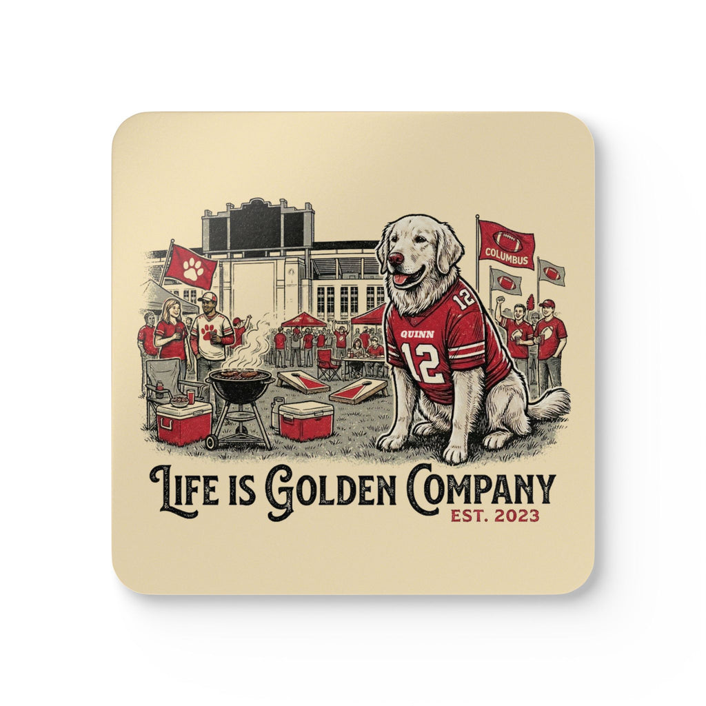 Cheering on the Teams Corkwood Coaster Set