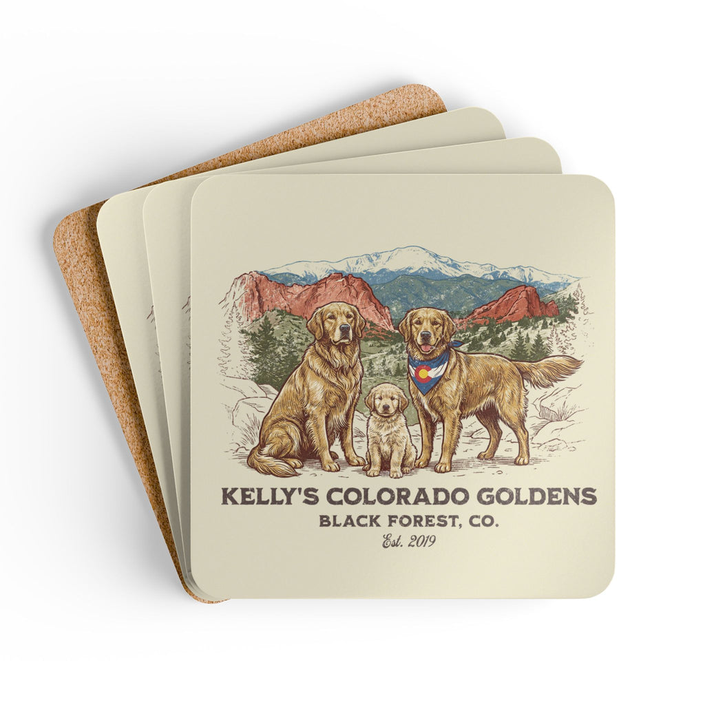 Kelly's CO Goldens Corkwood Coaster Set