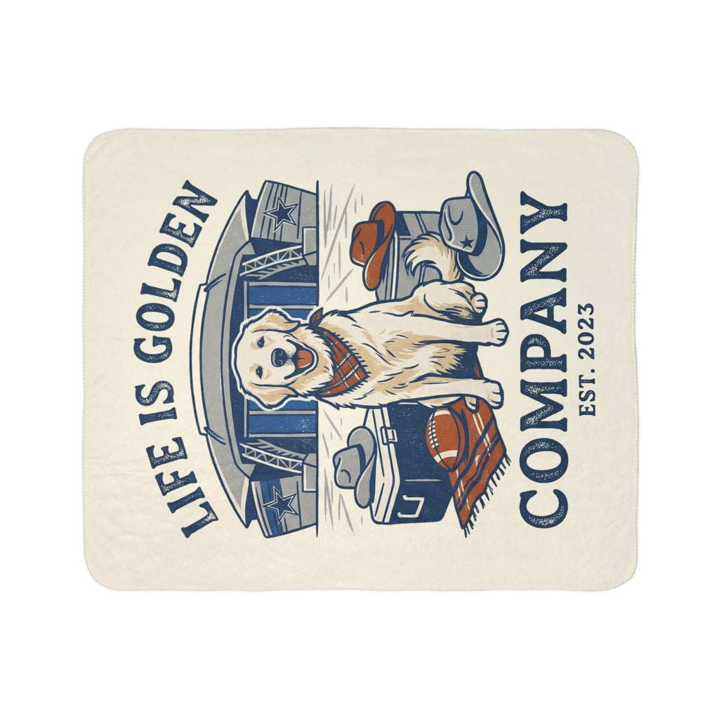 Lonestar Tailgater Cozy Fleece Sherpa Blanket