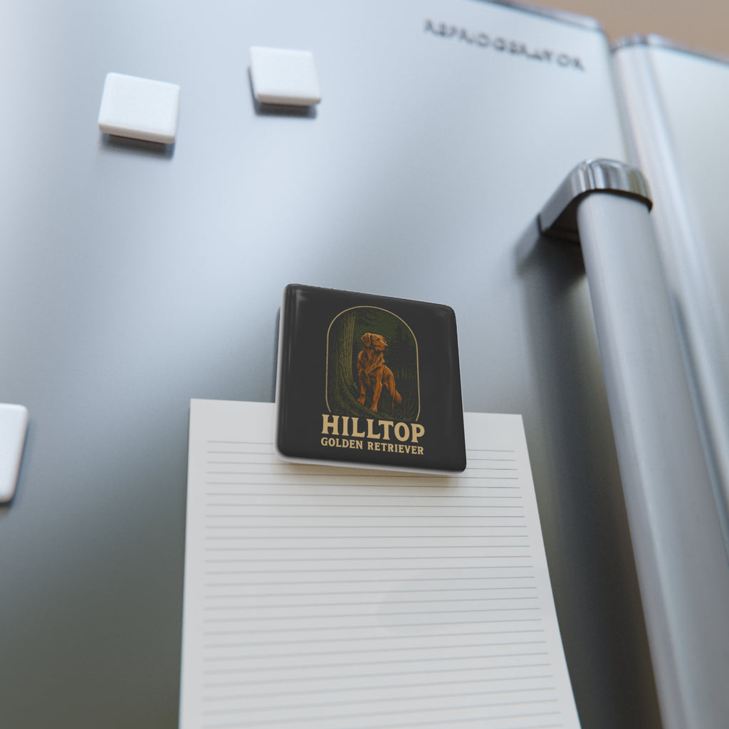 Hilltop Golden Retriever Ceramic Magnet