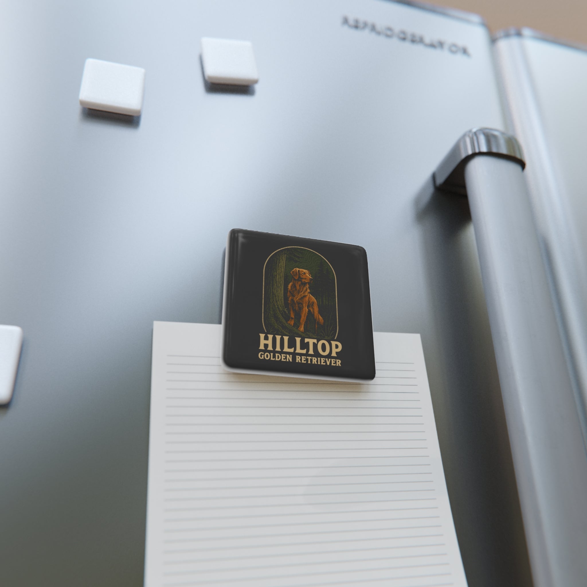 Hilltop Golden Retriever Ceramic Magnet