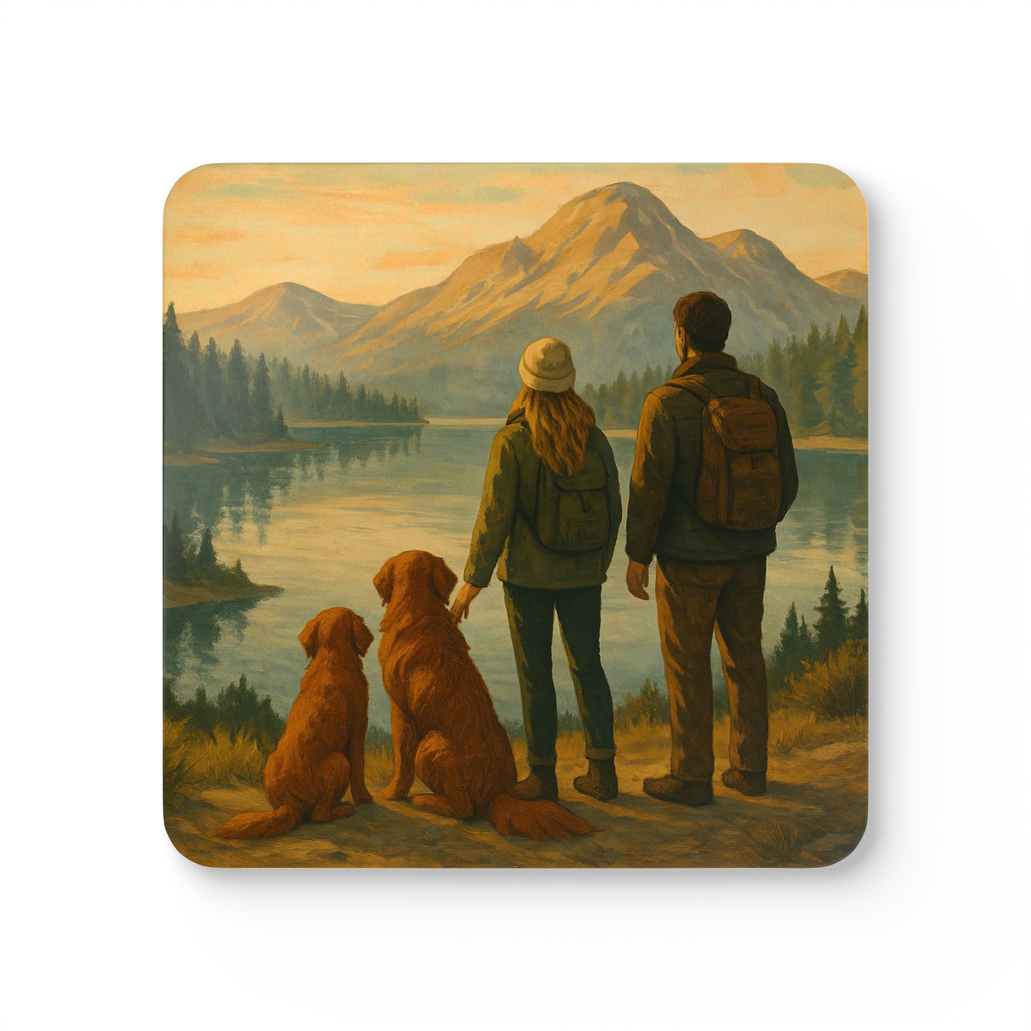 The View We Share Corkwood Coaster Set