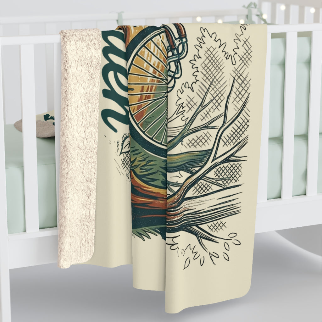 Pedal and Paws Cozy Sherpa Fleece Blanket