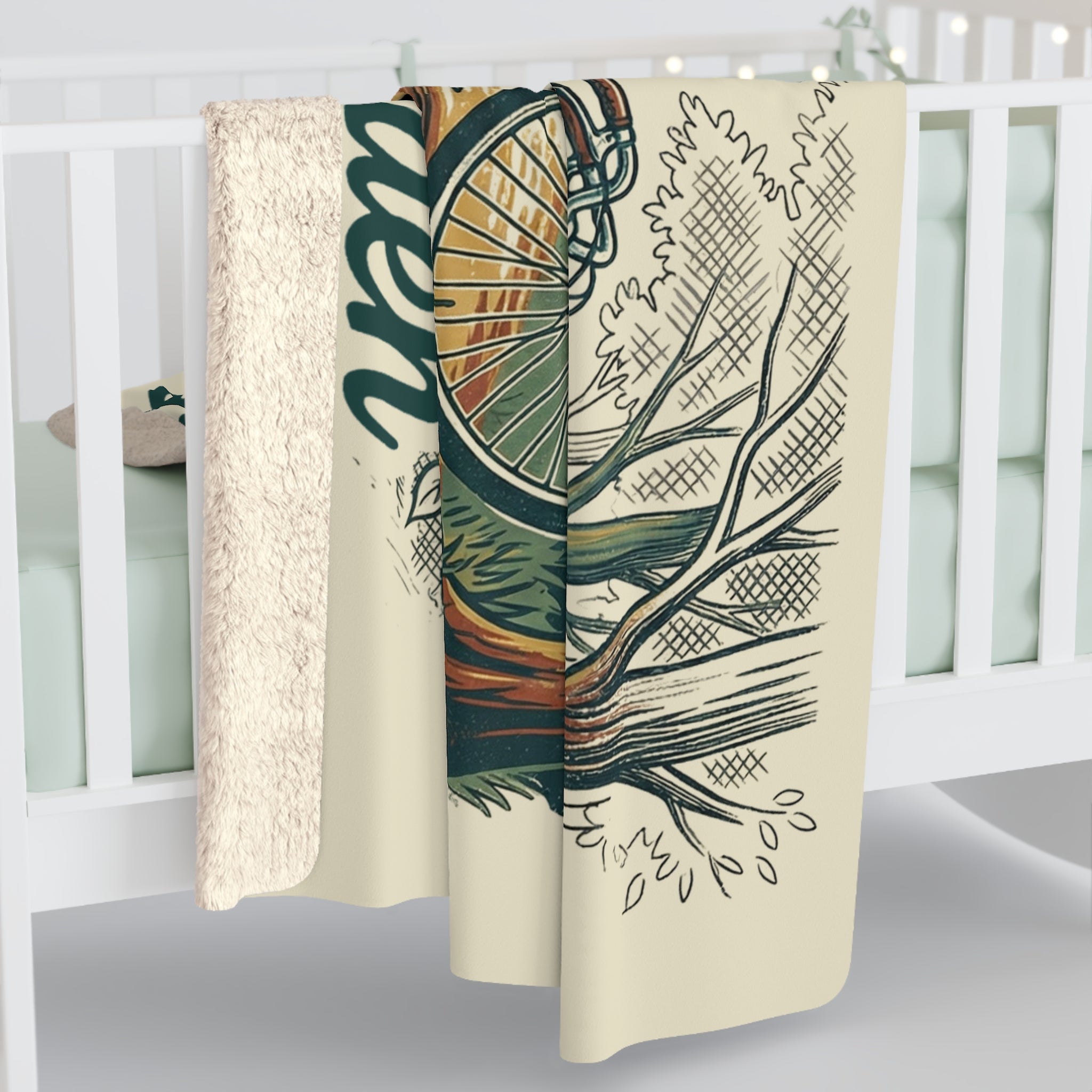 Pedal and Paws Cozy Sherpa Fleece Blanket