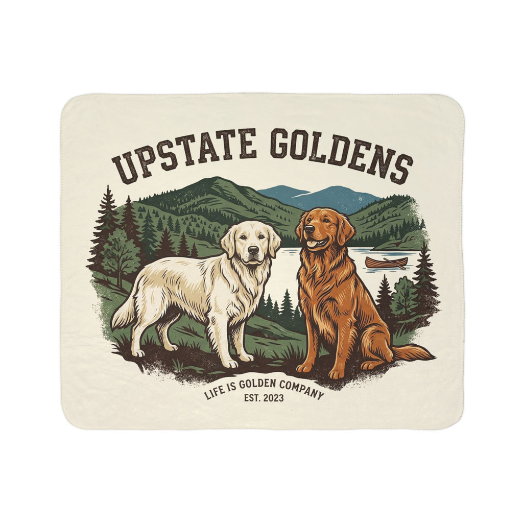 Upstate Goldens Cozy Fleece Sherpa Blanket