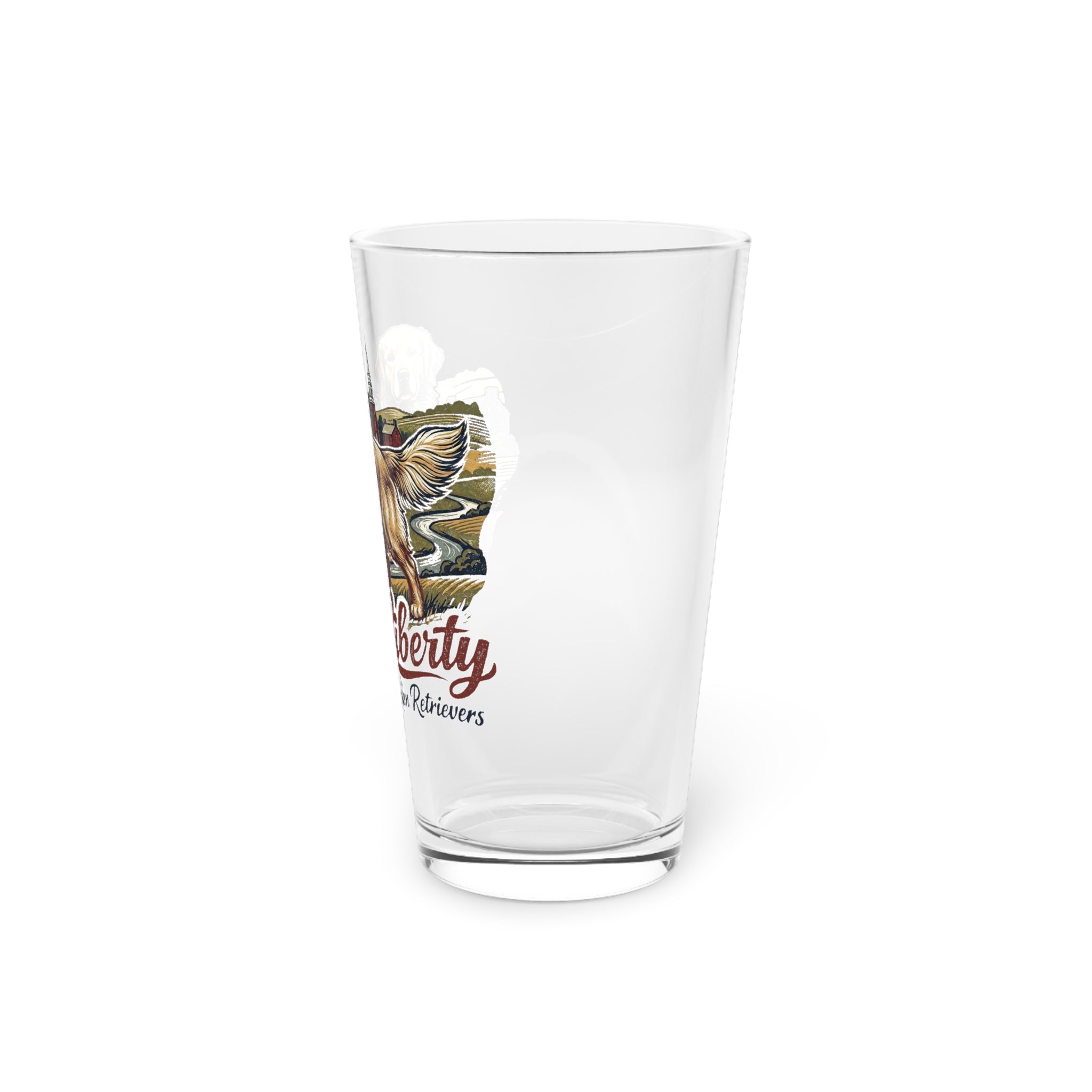 Liberty Golden Retrievers Pint Glass