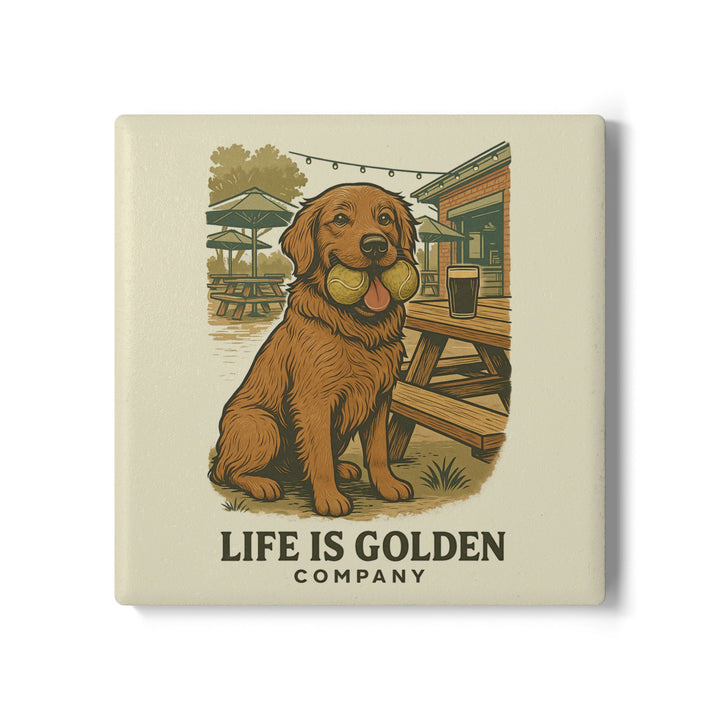 Ball is Life Ceramic Coaster