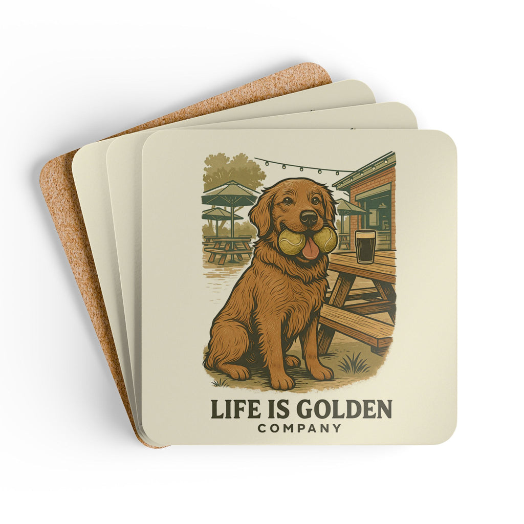 Ball is Life Corkwood Coaster Set