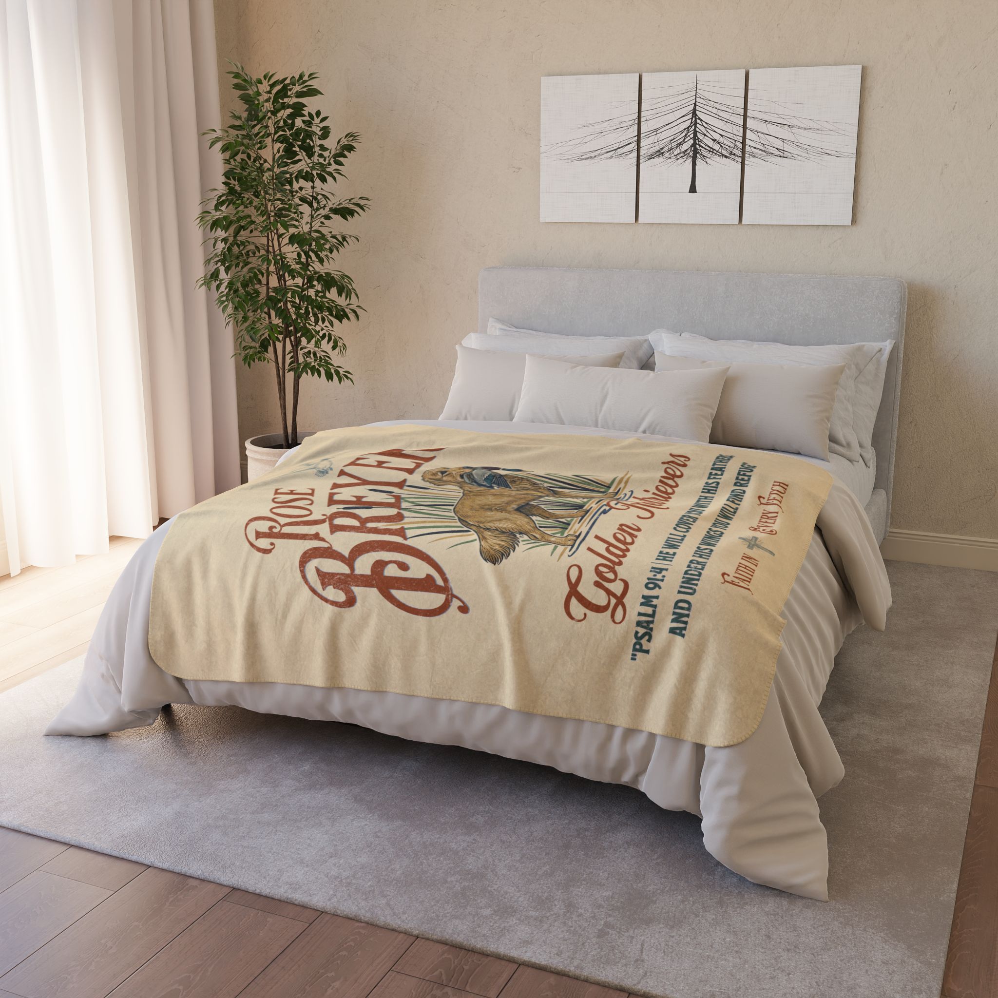 Rose Breyer Cozy Fleece Sherpa Blanket II