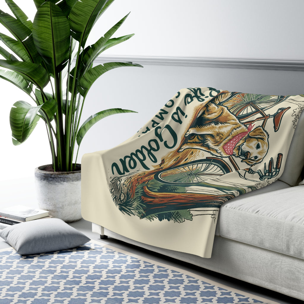 Pedal and Paws Cozy Sherpa Fleece Blanket