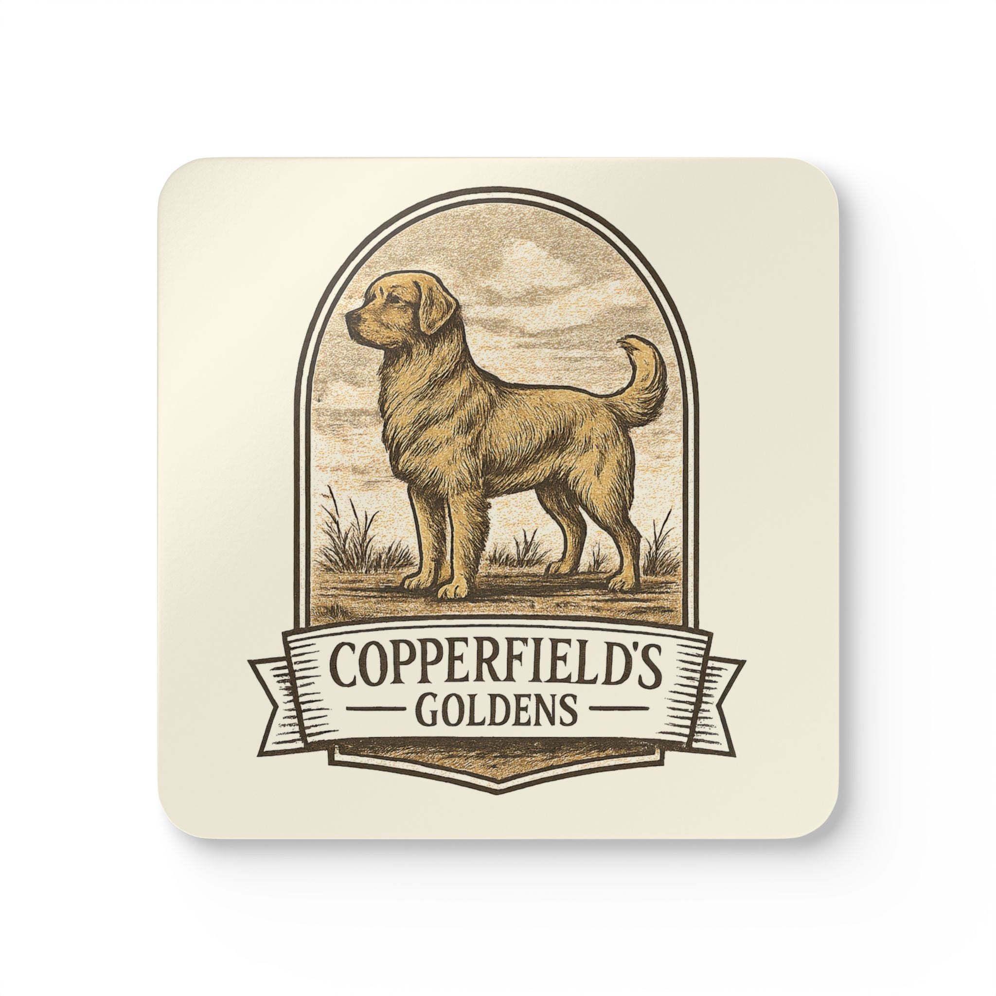 Copperfield's Goldens Corkwood Coaster Set