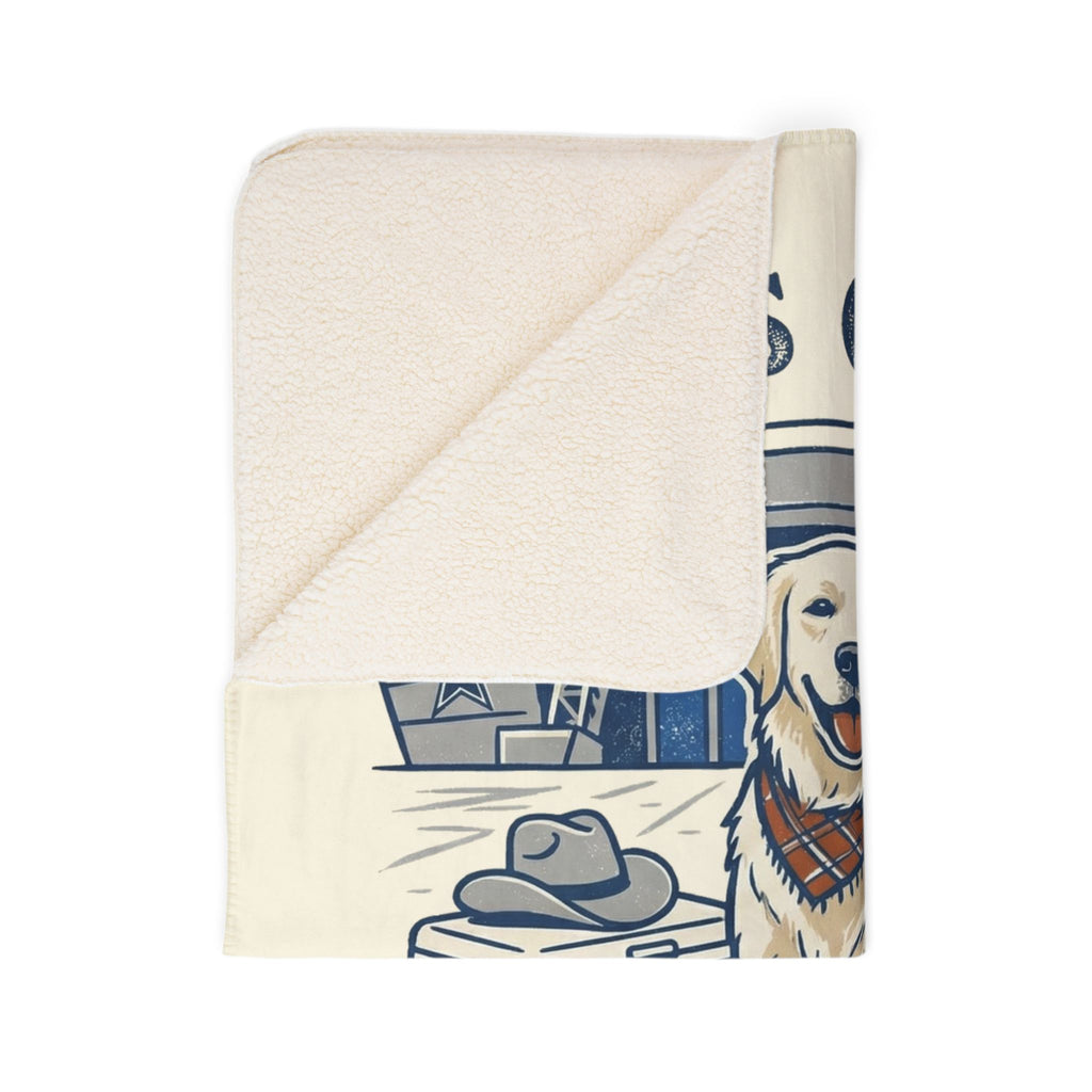 Lonestar Tailgater Cozy Fleece Sherpa Blanket