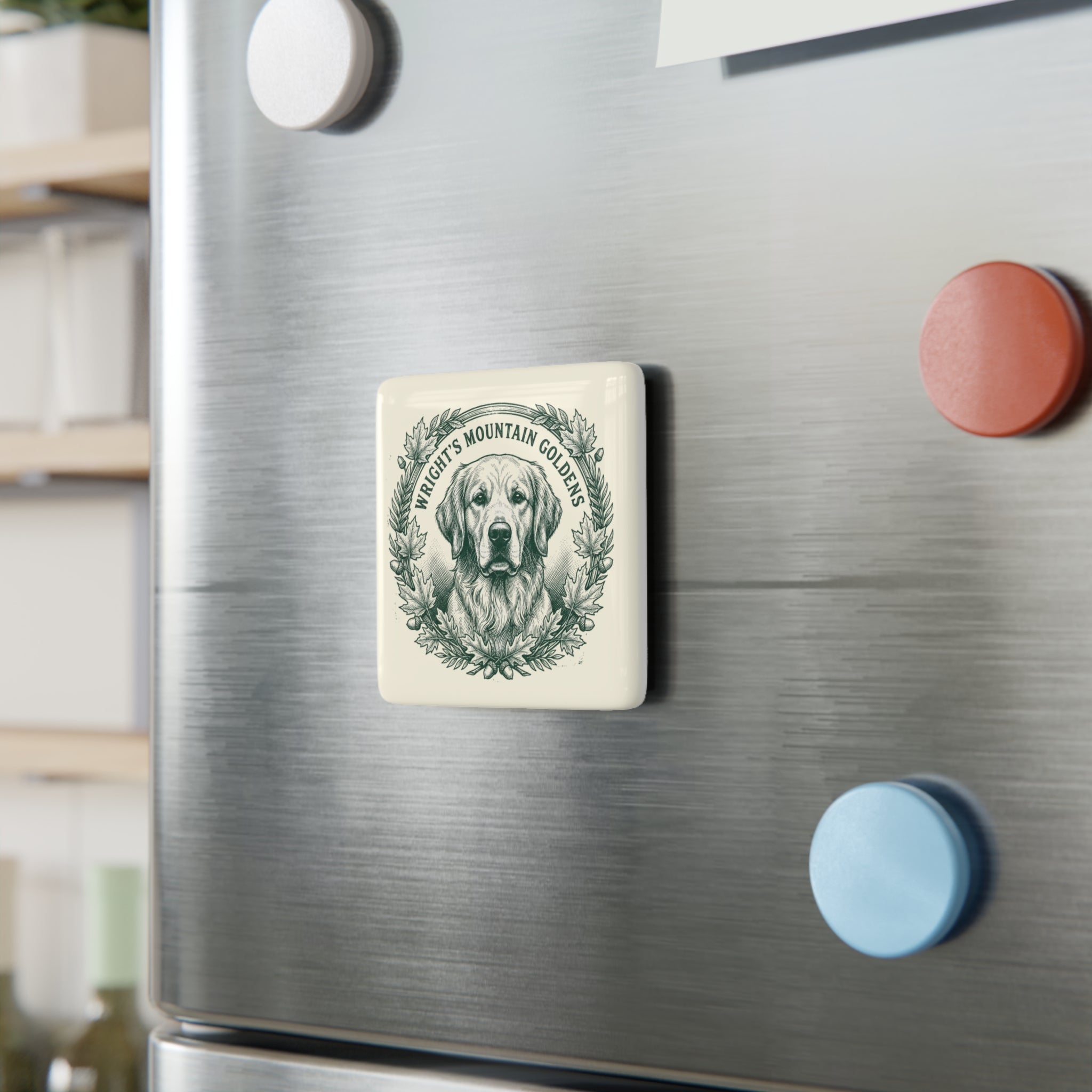 Wright's Mountain Goldens Ceramic Magnet