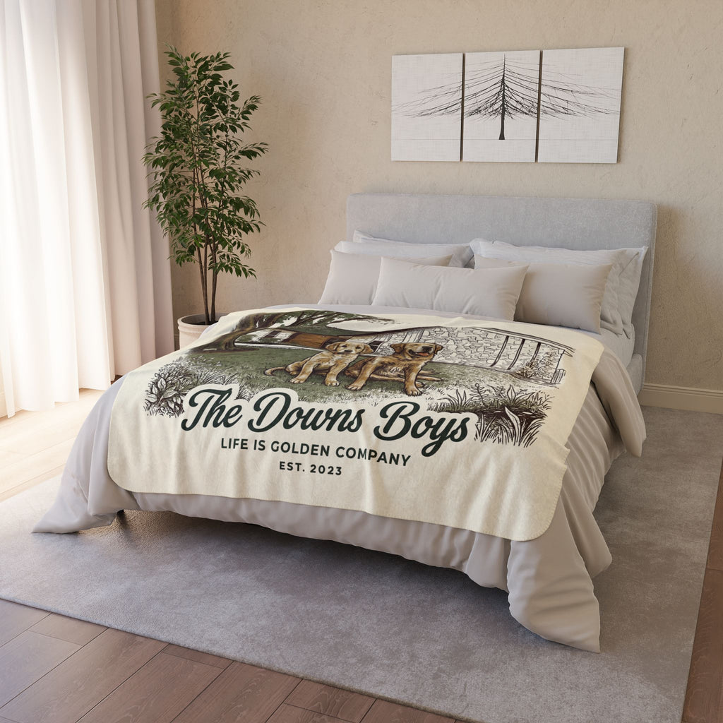 The Downs Boys Cozy Fleece Sherpa Blanket