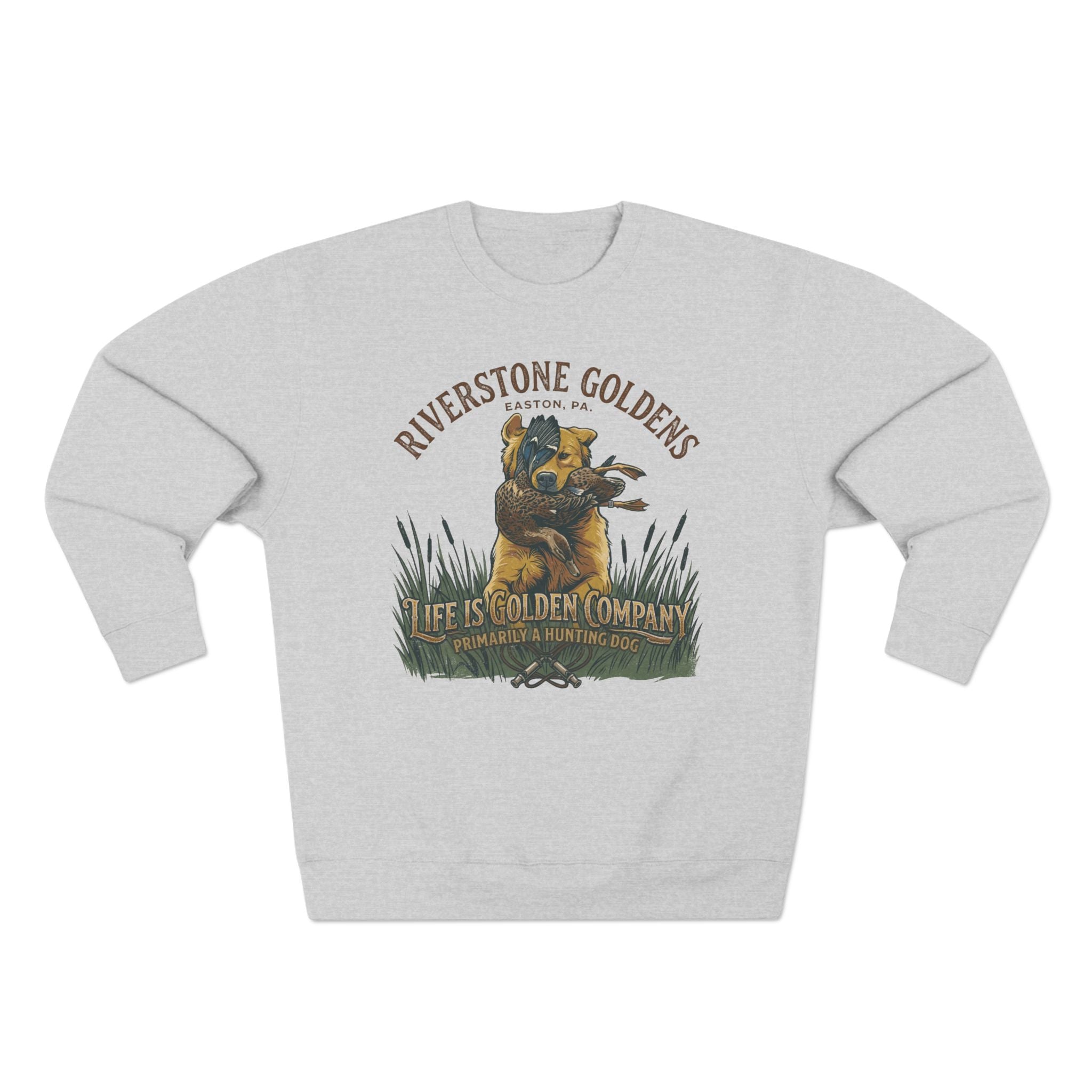 Riverstone Goldens Hunting Unisex Crew Neck Sweatshirt