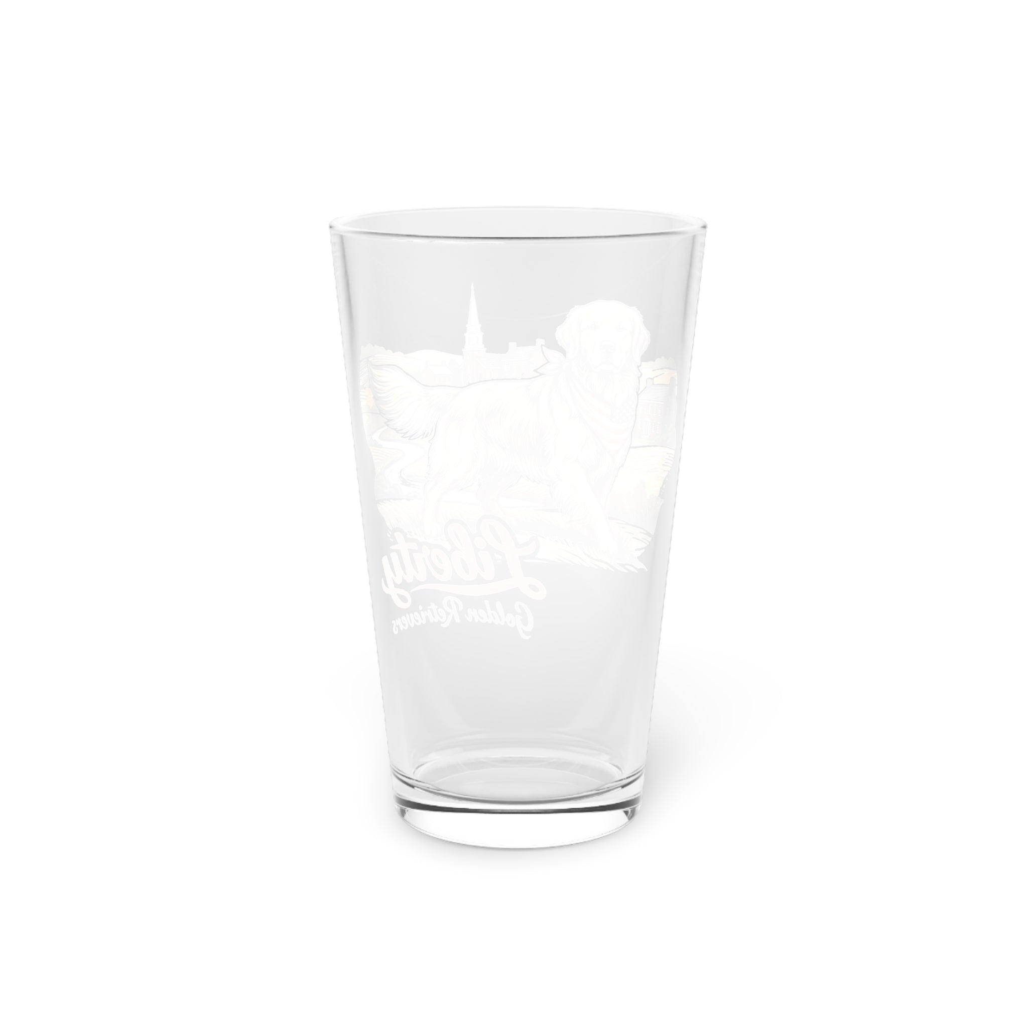 Liberty Golden Retrievers Pint Glass