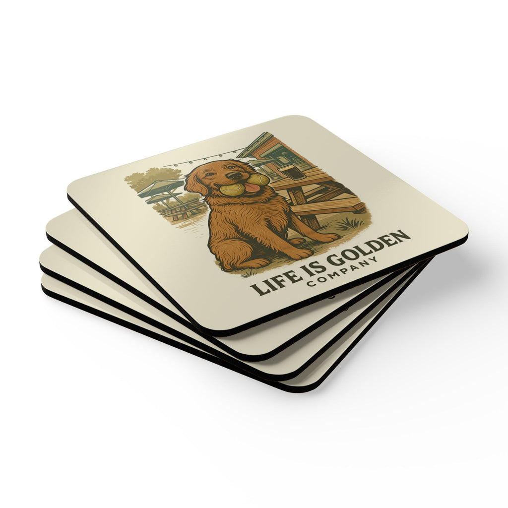 Ball is Life Corkwood Coaster Set