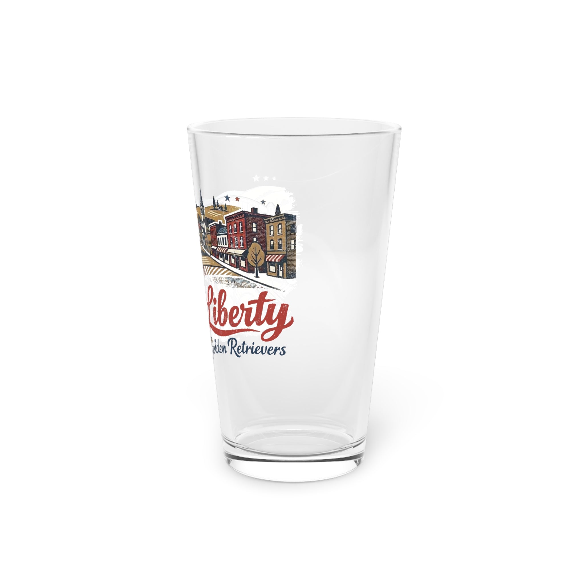 Liberty Golden Retrievers II Pint Glass