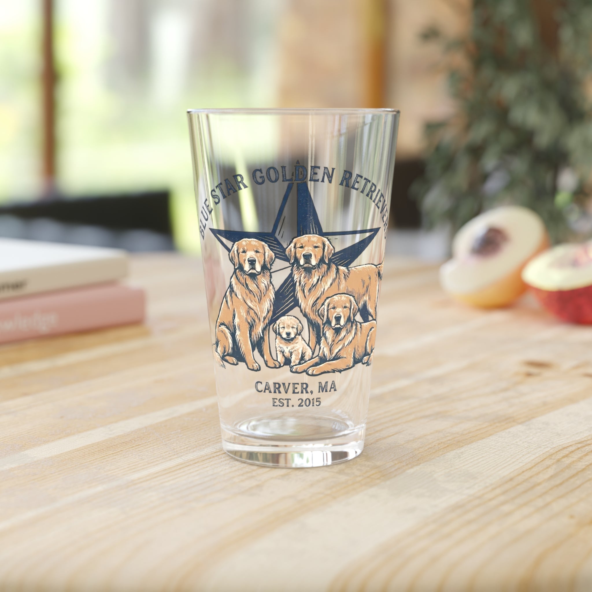 Blue Star Pint Glass