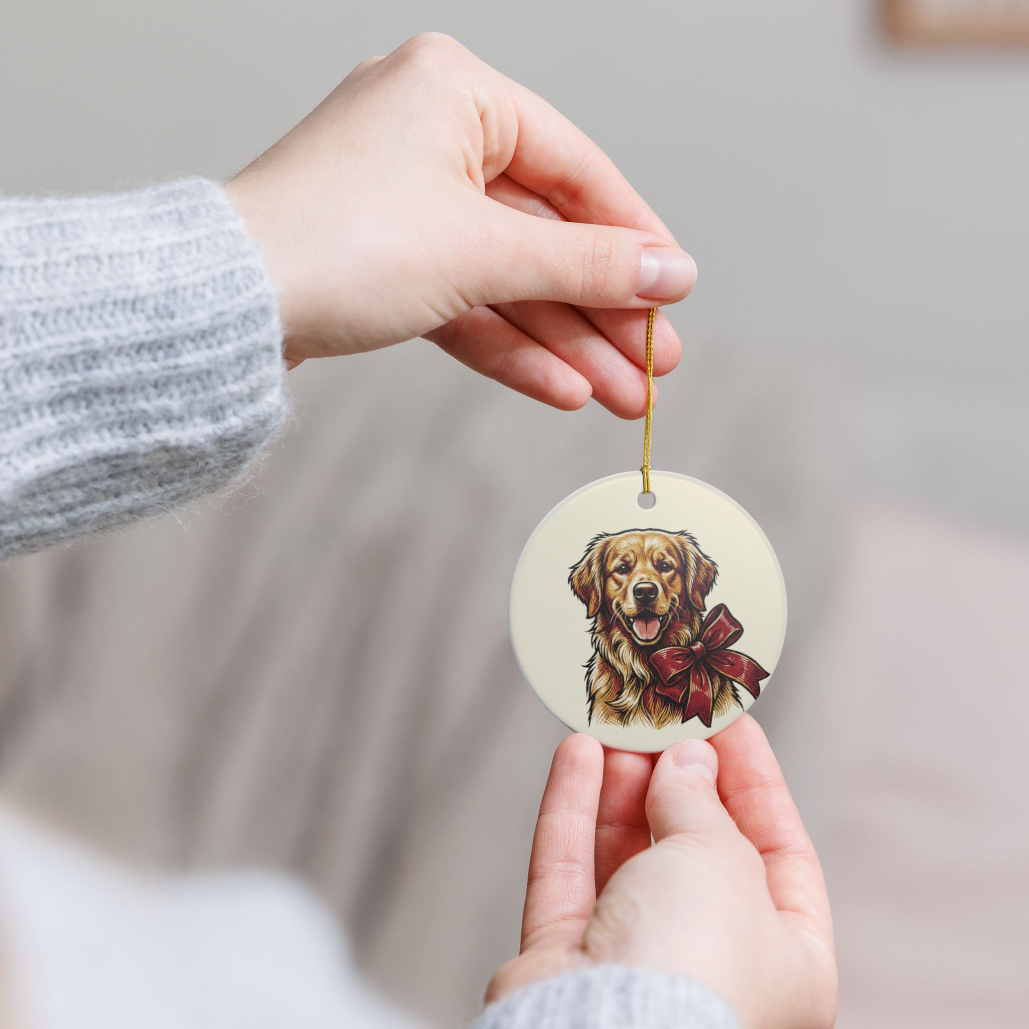 Barkley Ceramic Ornament