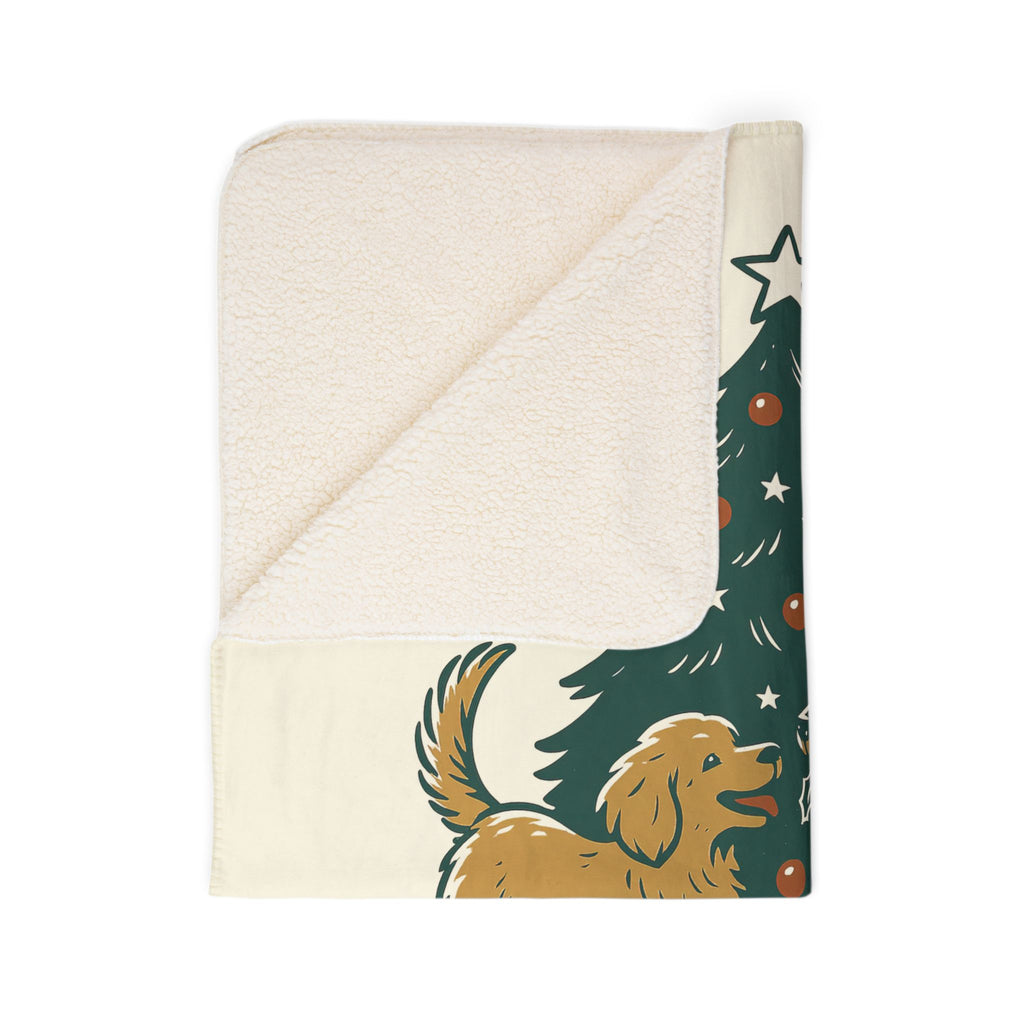 Christmas Playtime Cozy Fleece Sherpa Blanket